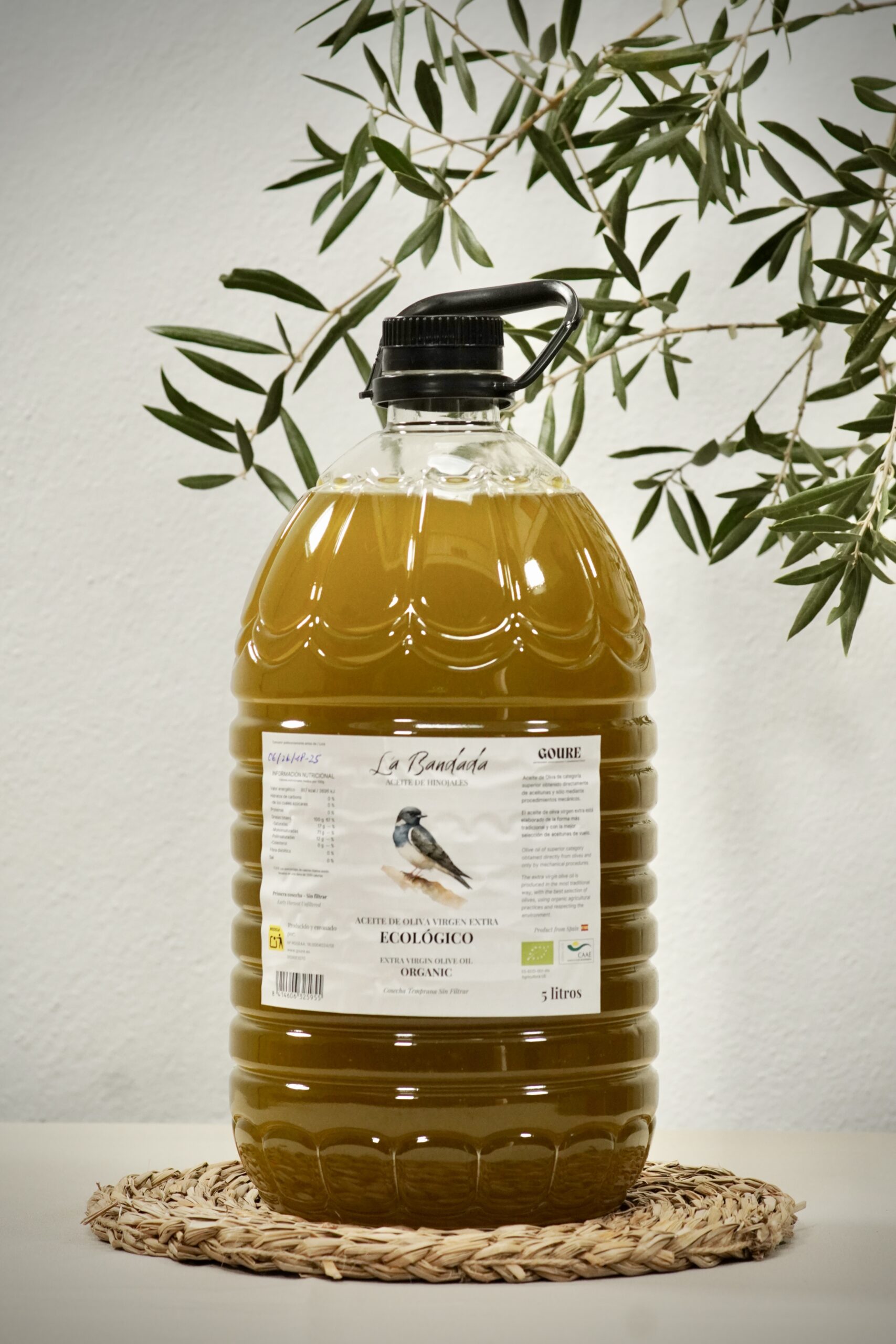 Aceite de Oliva Virgen Extra Ecológico de Montaña - 5L - Imagen 3